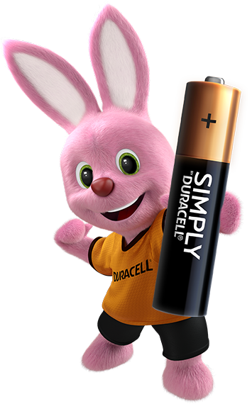 Bunny introducing Duracell Simply AAA-size battery