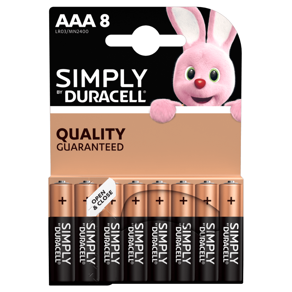 Duracell Simply AAA-size batteries in 8-piece pack