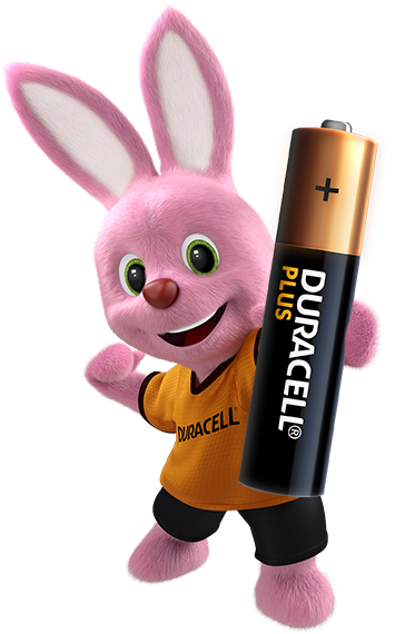 Bunny introducing Alkaline Plus Type AAA-sized battery
