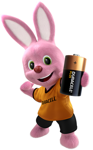 Bunny introducing Alkaline Plus Type C-size battery