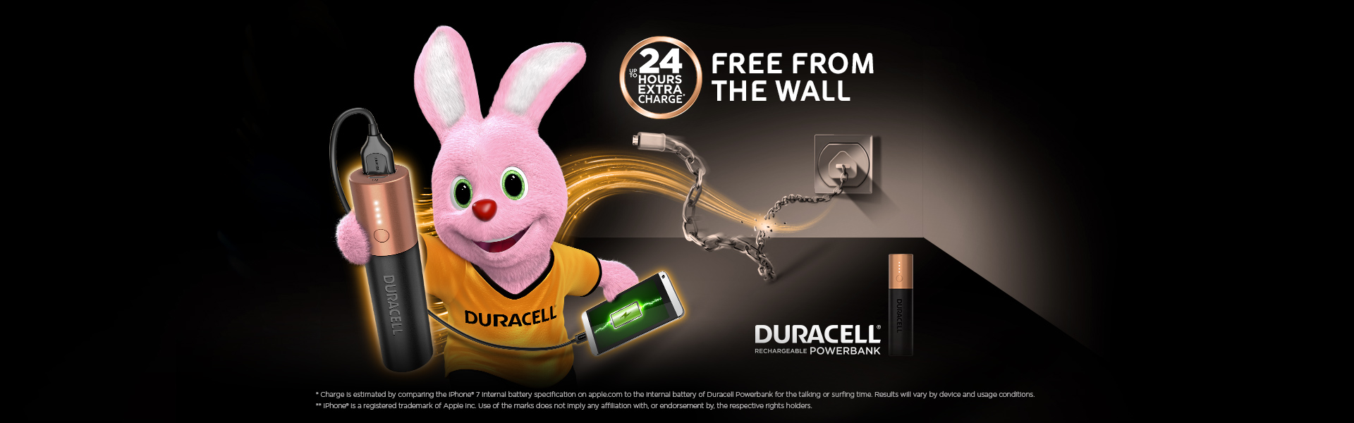Duracell Rechargeable Power bank 3350mAh - Free from the Wall banner