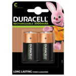 Duracell Rechargeable C size batteries 3000mAh in 2-piece pack
