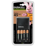 Duracell Hi-Speed Charger with two AA 1300 mAh and two AAA 750 mAh slots