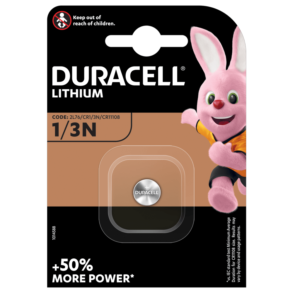 Duracell Specialty 1/3N size High Power 3V Lithium Battery