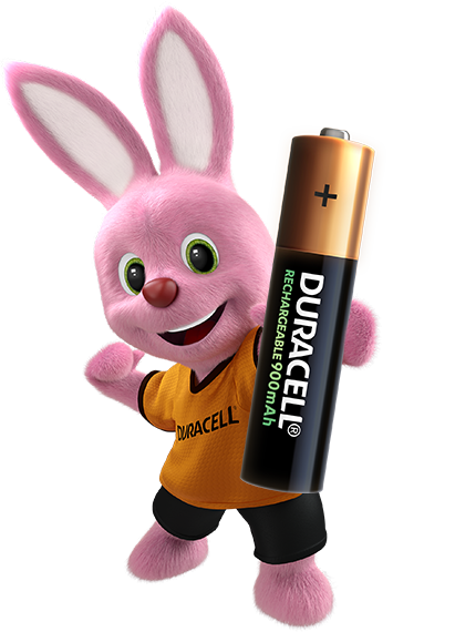 Bunny introducing Duracell Rechargeable AAA Battery 900mAh