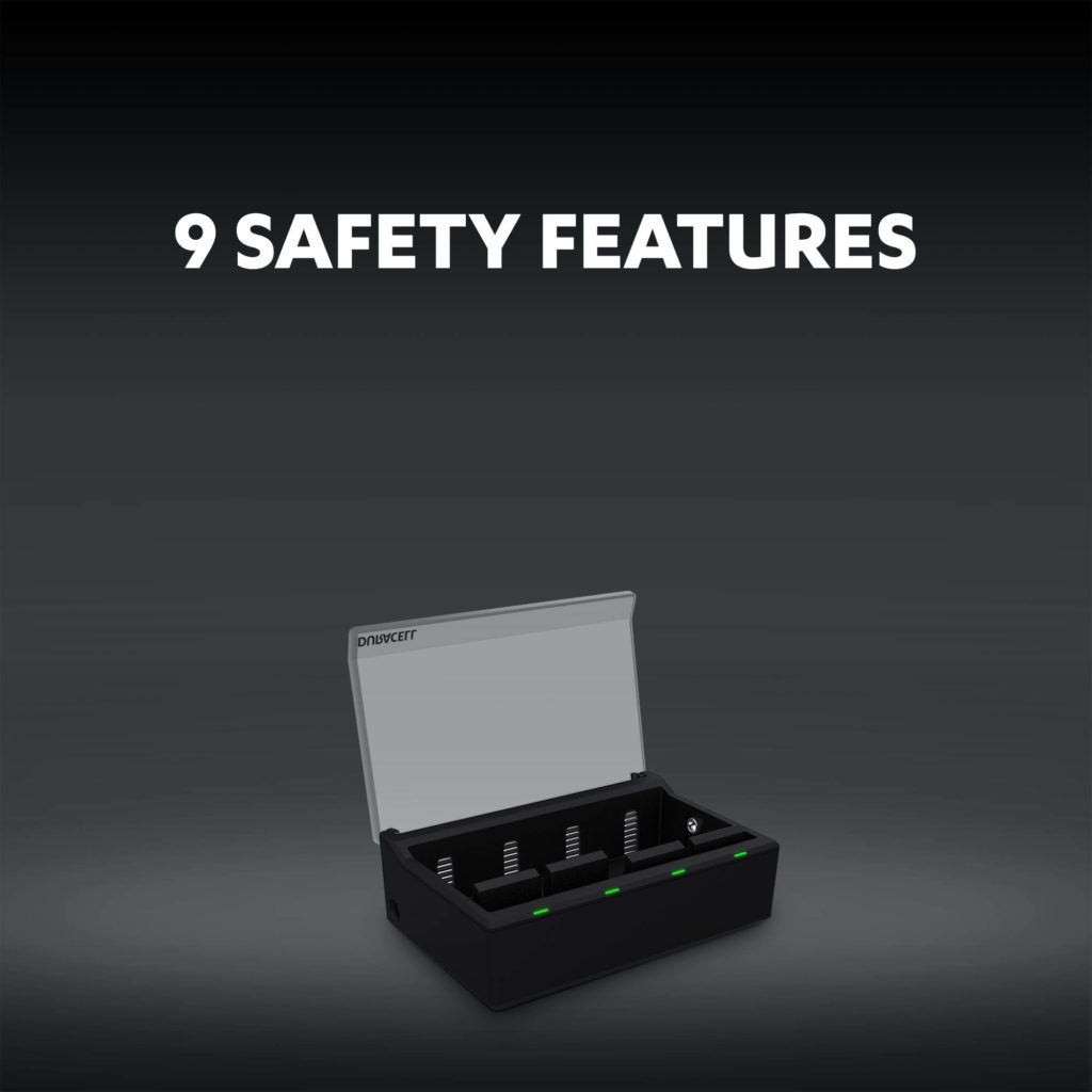 9 safety features of hi-speed battery charger illustrated