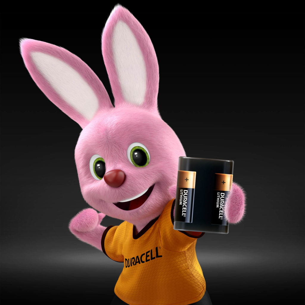 Bunny introducing Duracell Specialty High Power Lithium 245 size 6V Photo Battery