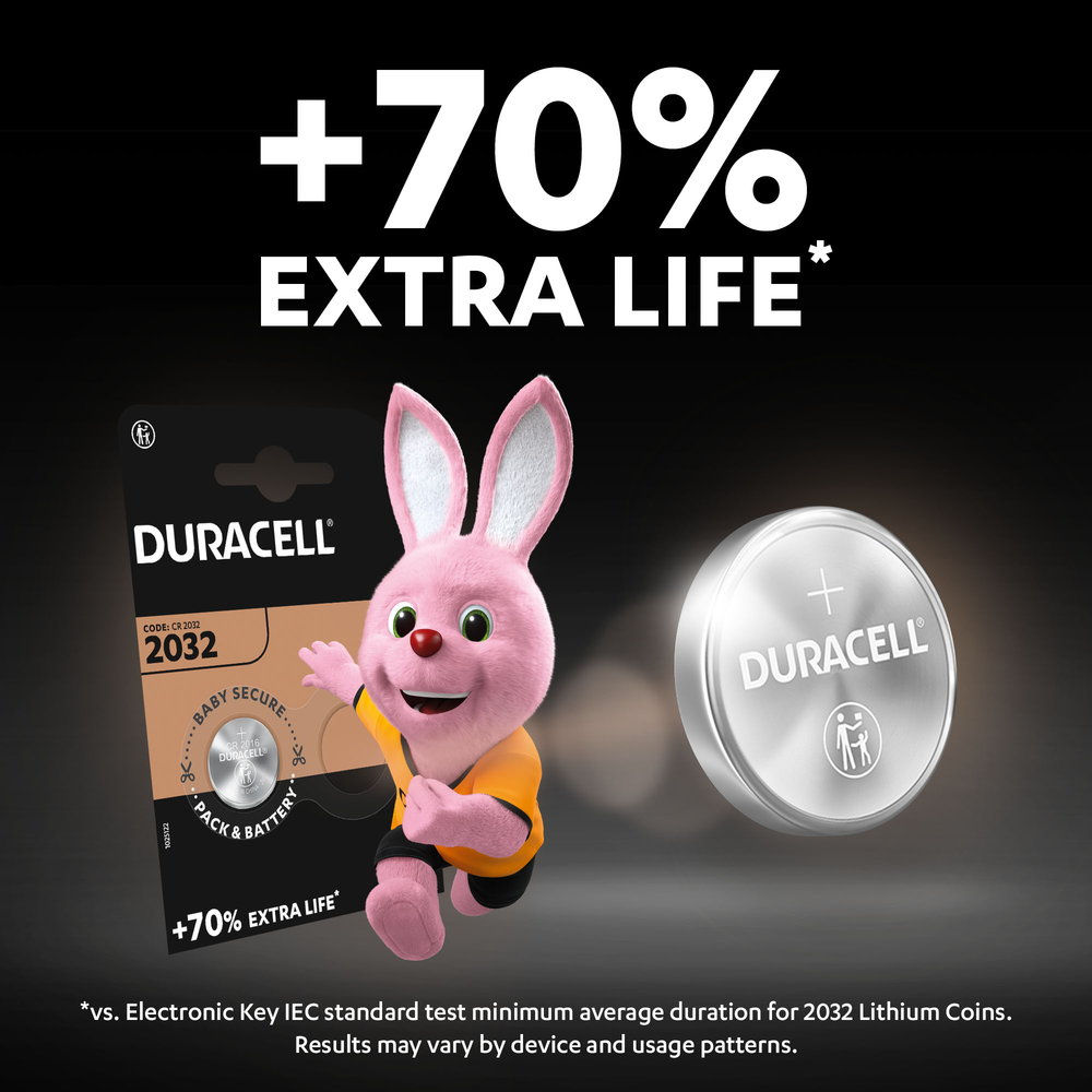  Duracell Specialty 2032 Lithium Coin Battery 3 V, Pack